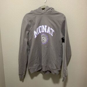 Monat Women’s Long Sleeve Hoodie Size L Gray
